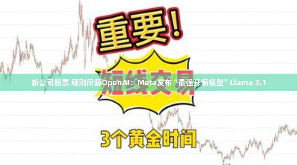 新公司股票 硬刚闭源OpenAI：Meta发布“最强开源模型”Llama 3.1